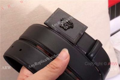 High Quality Copy Versace All Black Belt - Mens Gift